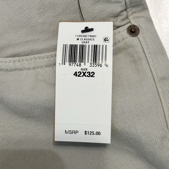 Polo Ralph Lauren Jeans Mens 42x32 Varick Slim Fit Straight Hemp Denim Grey Zip - Picture 6 of 16